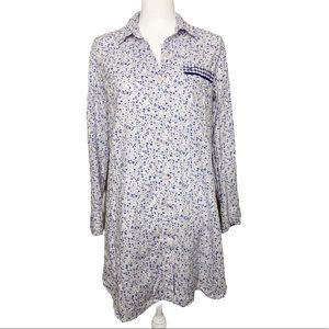 VICTORIAS SECRET Mayfair Floral Cotton Button Down Sleep Shirt